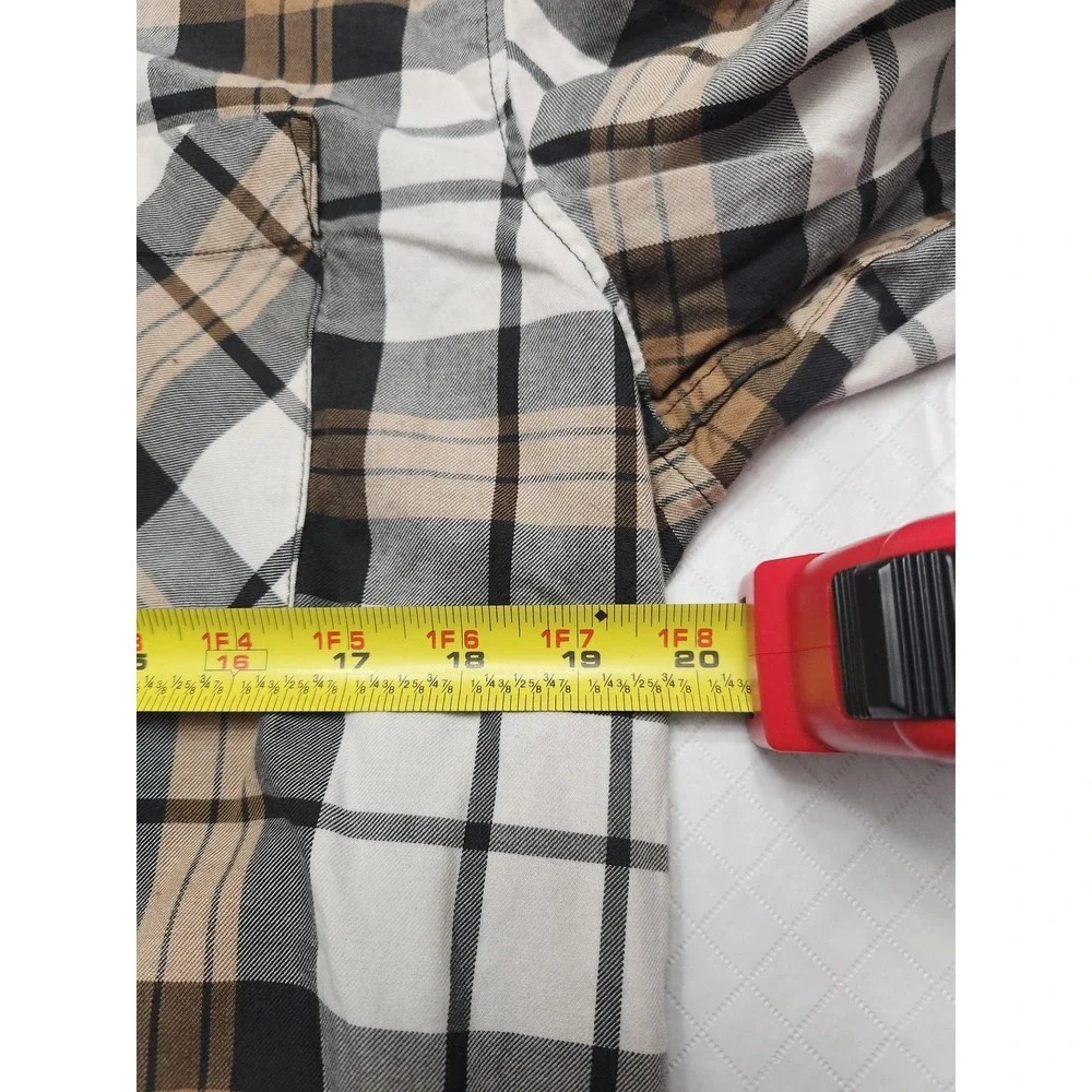 The North Face Shirt Mens Medium Brown Black Plaid Button Up‎ Long Sleeve Casual